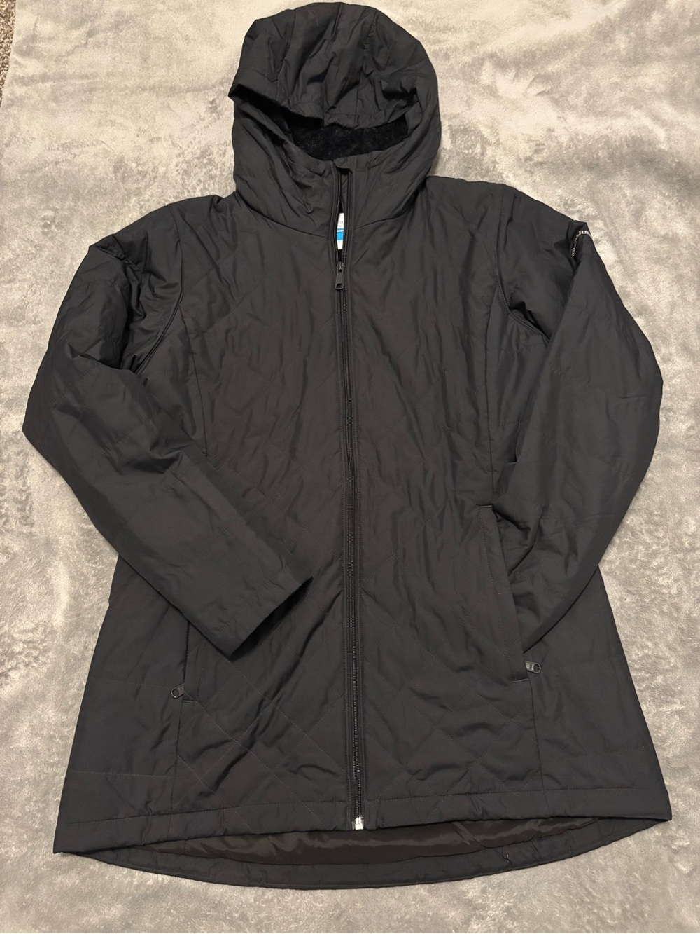 Columbia Women's Black Quilted Hooded Jacket Size L